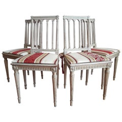 Louis XVI Style Dining Chairs, Set of Four
