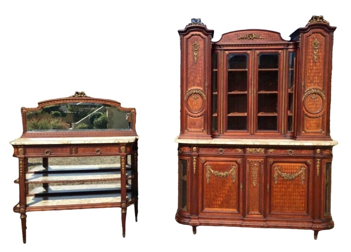 Bronze Louis XVI Style Dining Room, XIXth century For Sale
