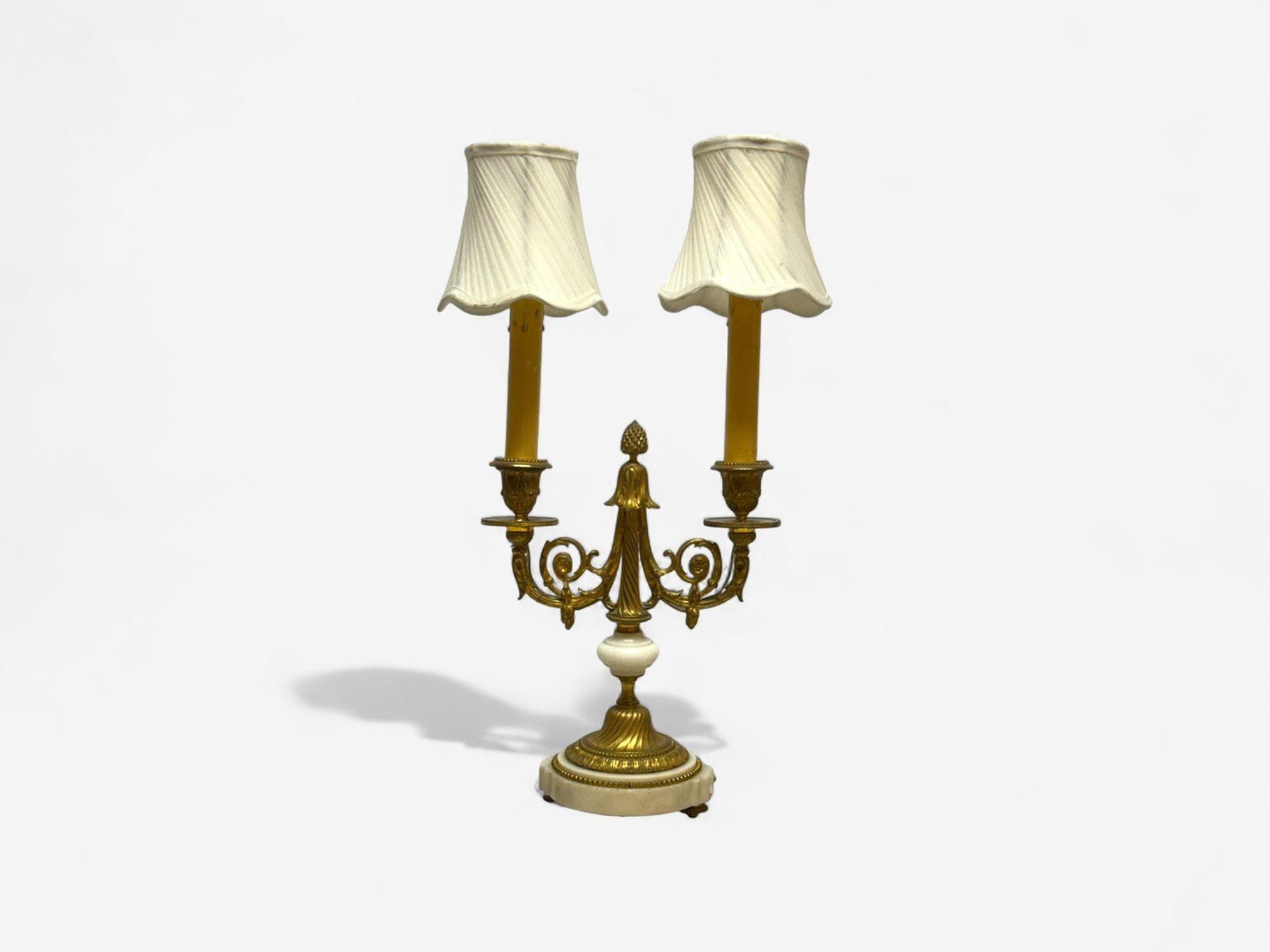 Luigi XVI Louis XVI Style, Dore Bronze, Marble, Candelabras, France, 19th c. in vendita