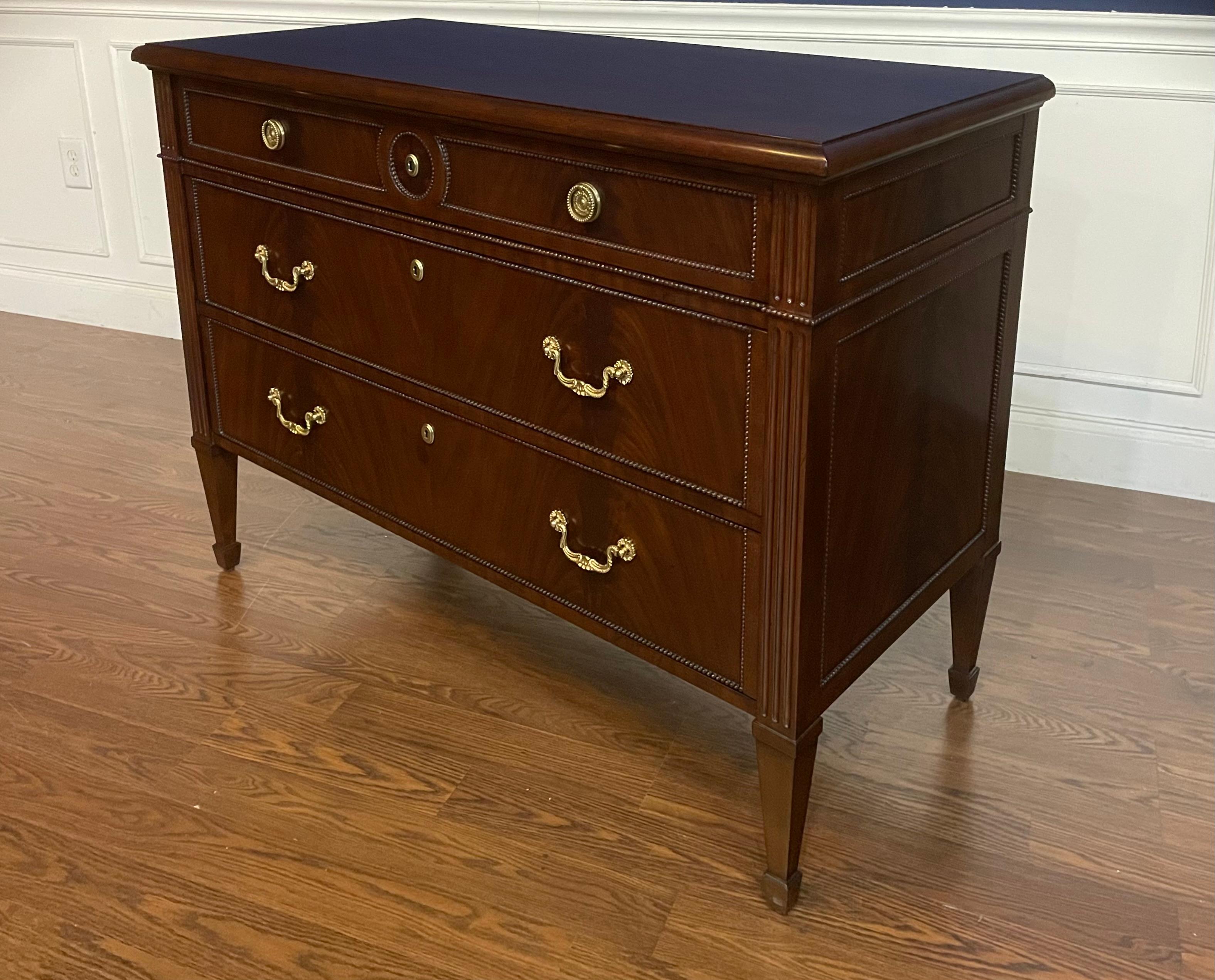 Mahogany Louis XVI Style Drawer Chest For Sale
