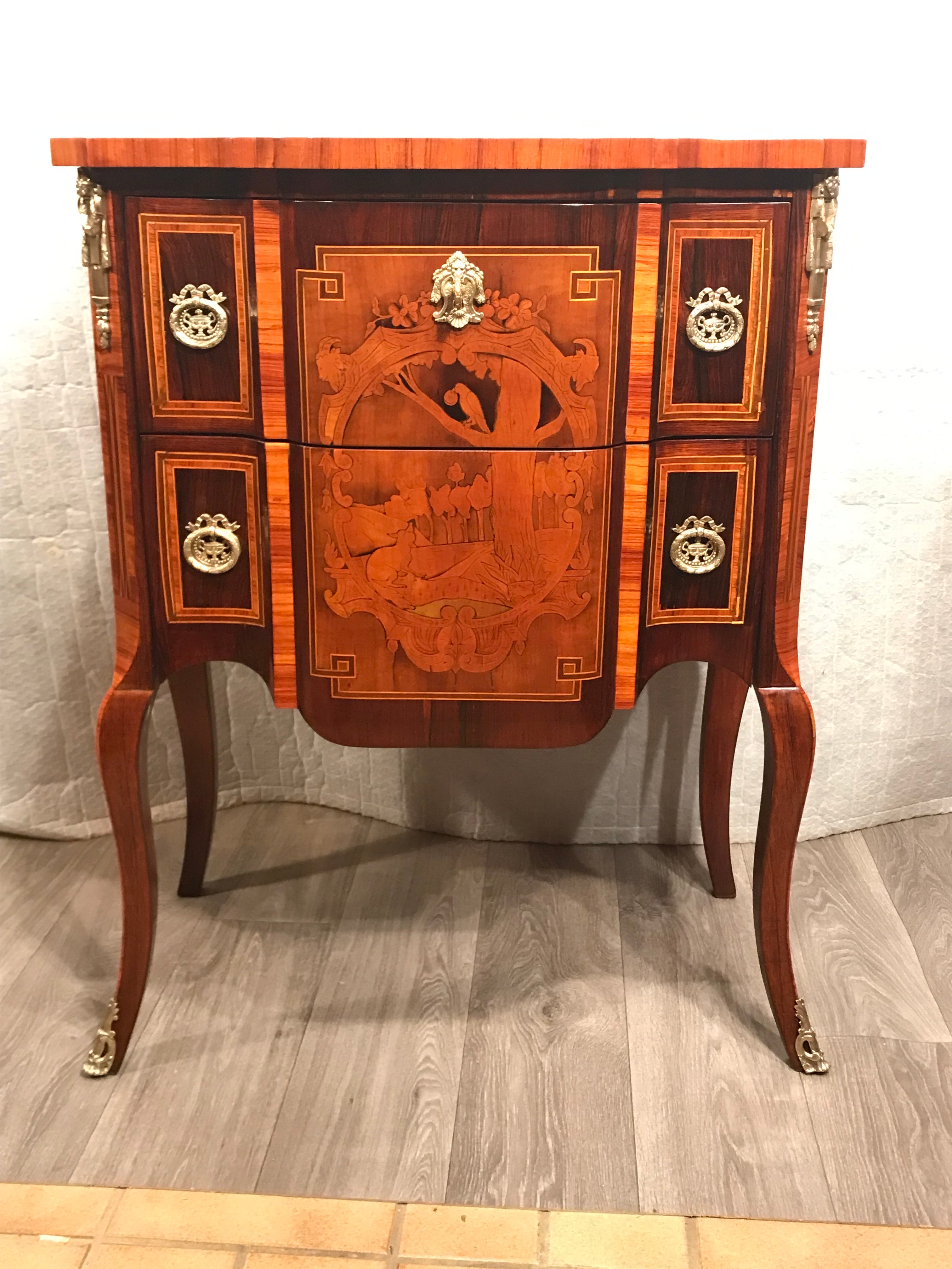 Marquetry Louis XVI Style Dresser, France, 19th Century For Sale