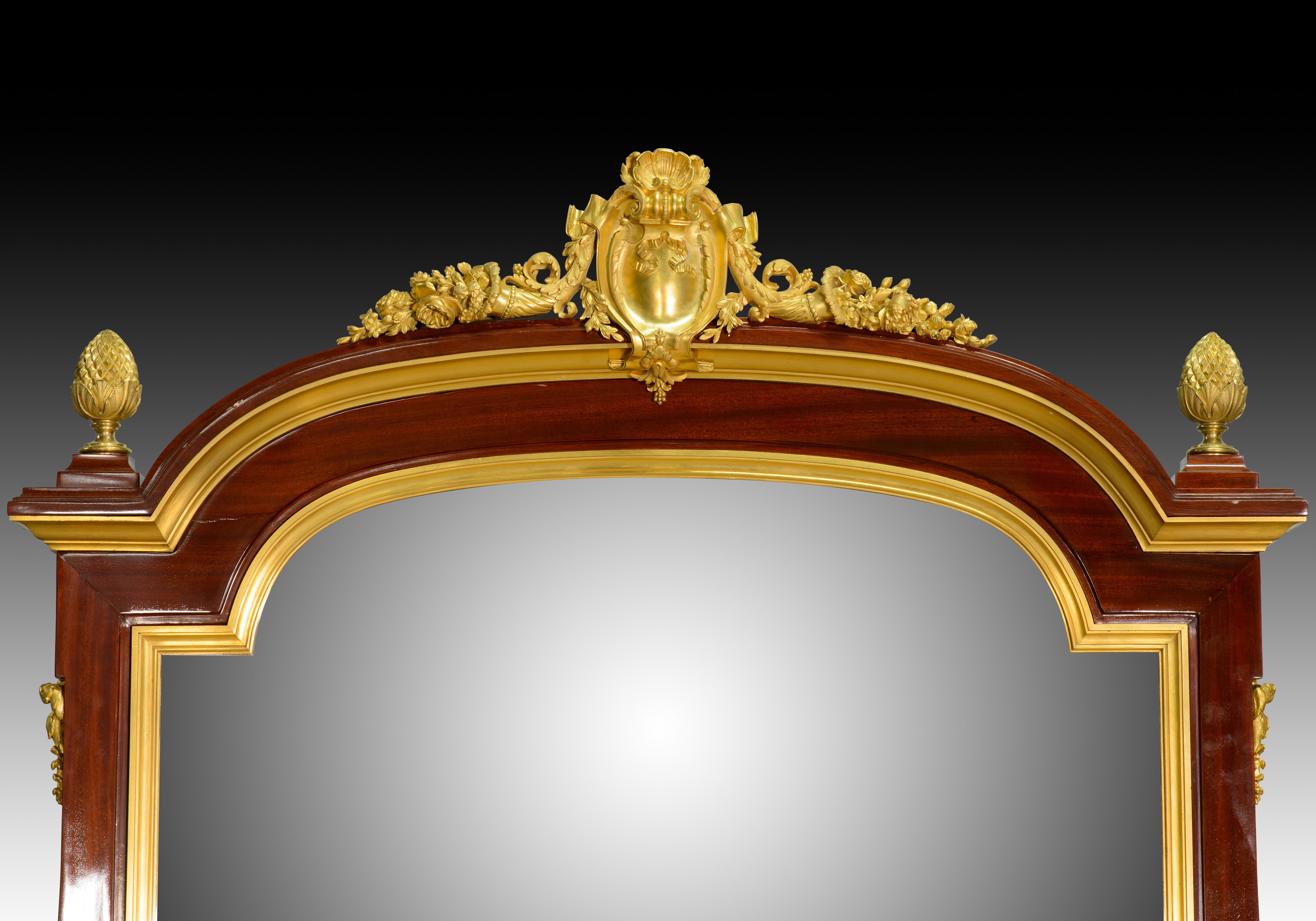 Louis XVI style dressing table. Woods, etc. Guéret Frères, Paris, France, 19th c For Sale 6