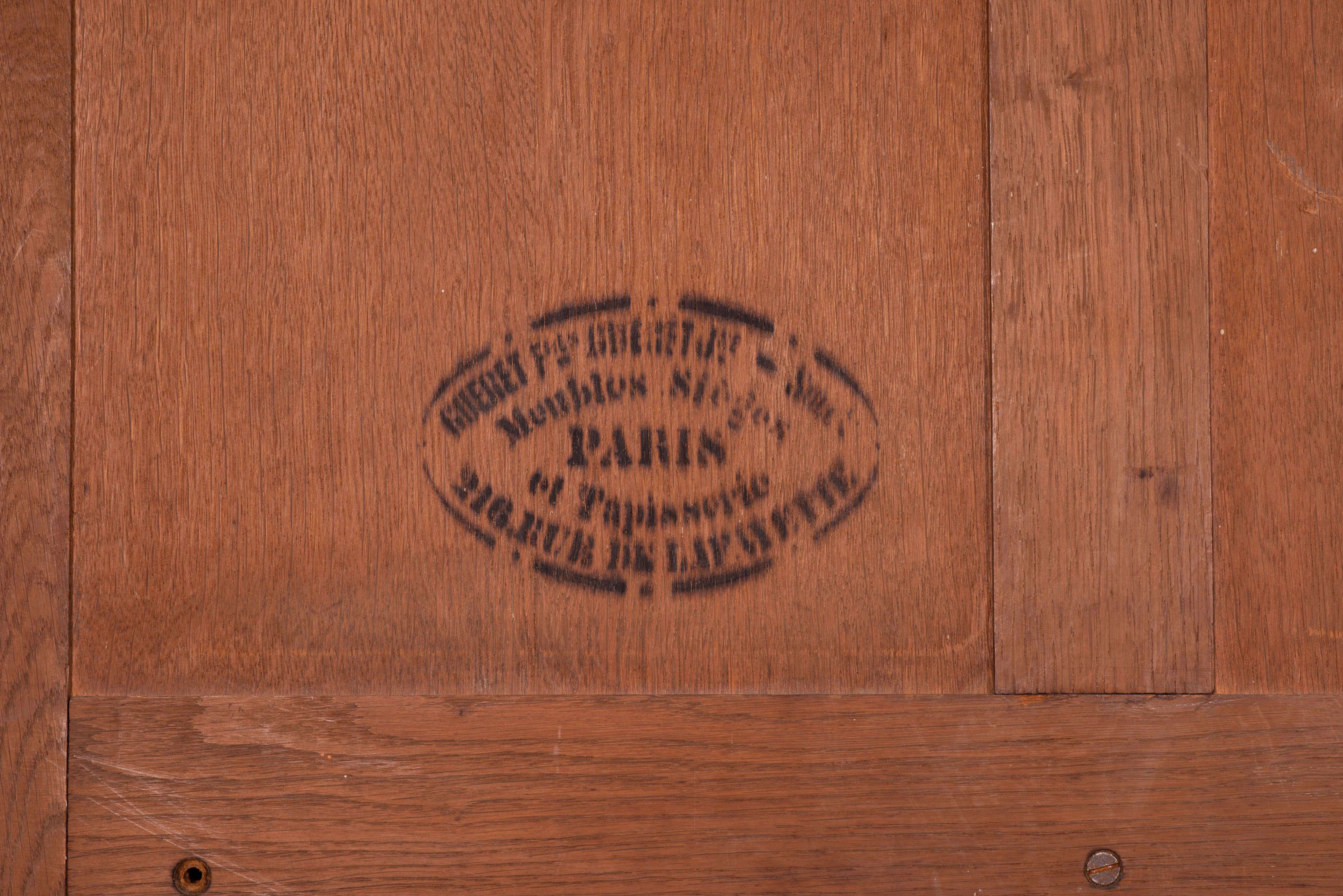 Louis XVI style dressing table. Woods, etc. Guéret Frères, Paris, France, 19th c For Sale 10