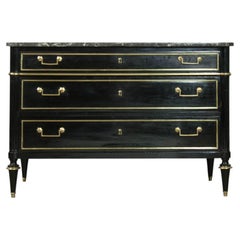 Louis XVI Style Ebonised Bureau/Commode