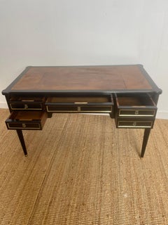 Louis XVI style ebonised writing desk