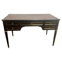 Louis XVI style ebonised writing desk