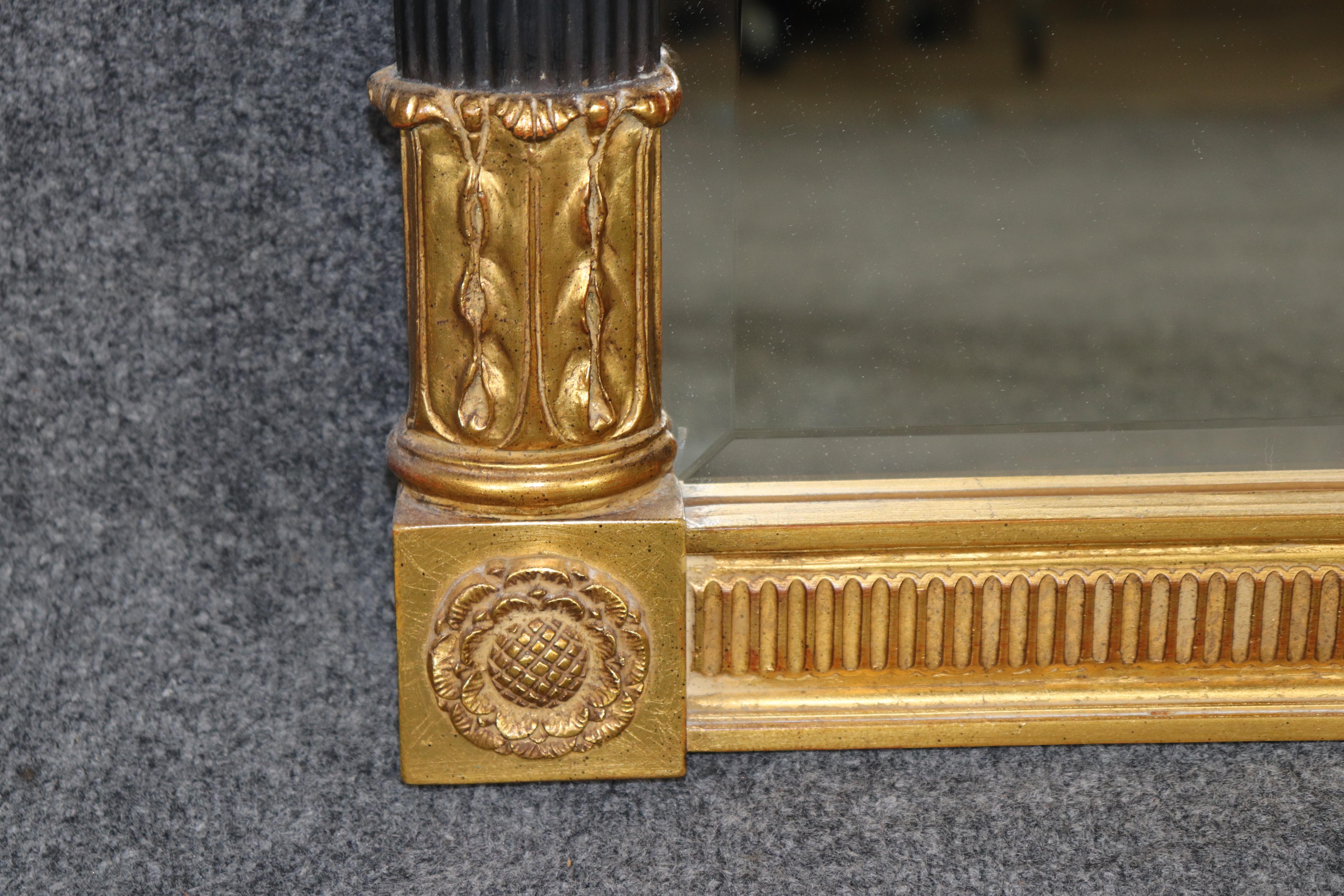 Miroir biseauté sculpté, ébonisé et doré de style Louis XVI par Carver's Guild en vente 5