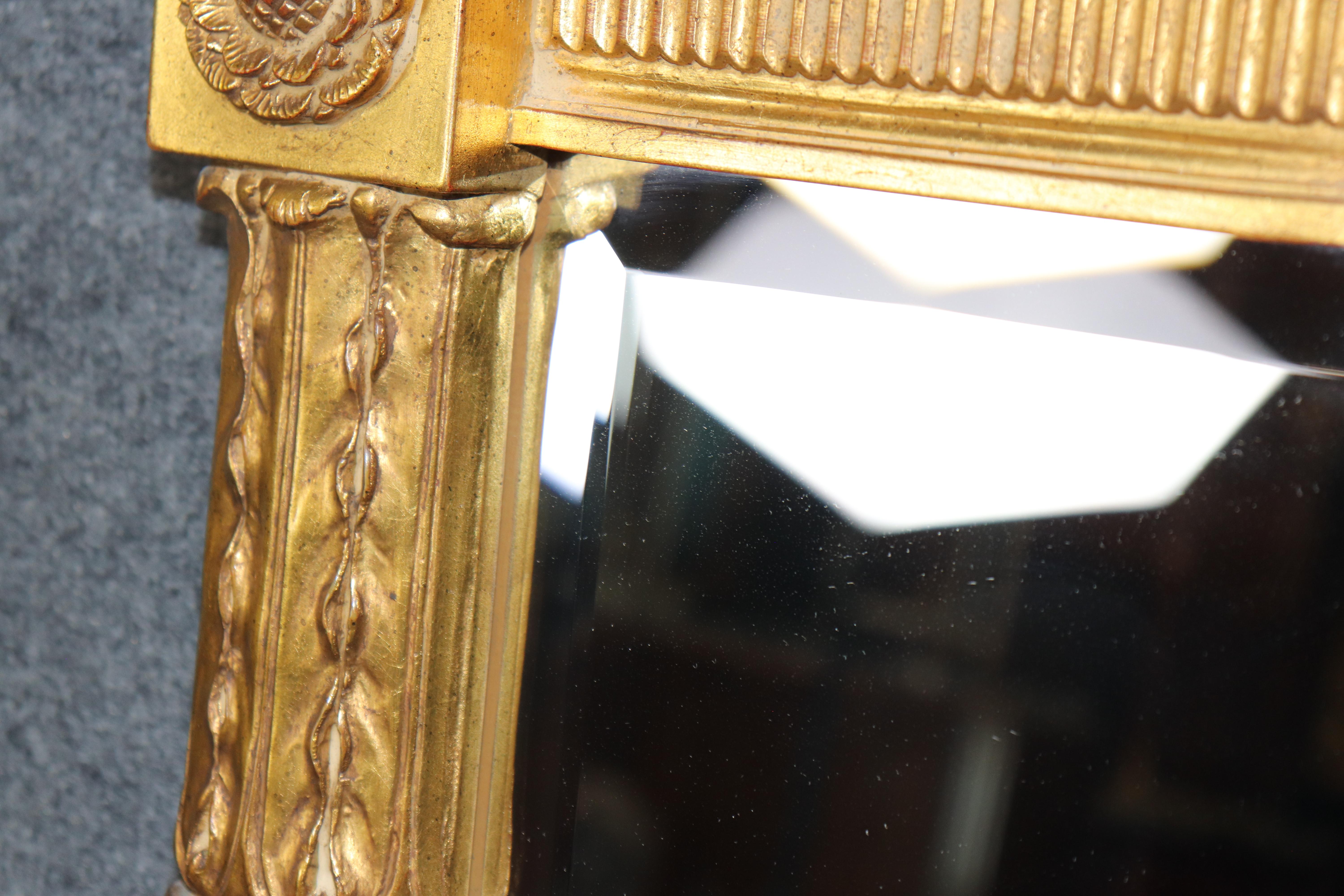 Miroir biseauté sculpté, ébonisé et doré de style Louis XVI par Carver's Guild en vente 7