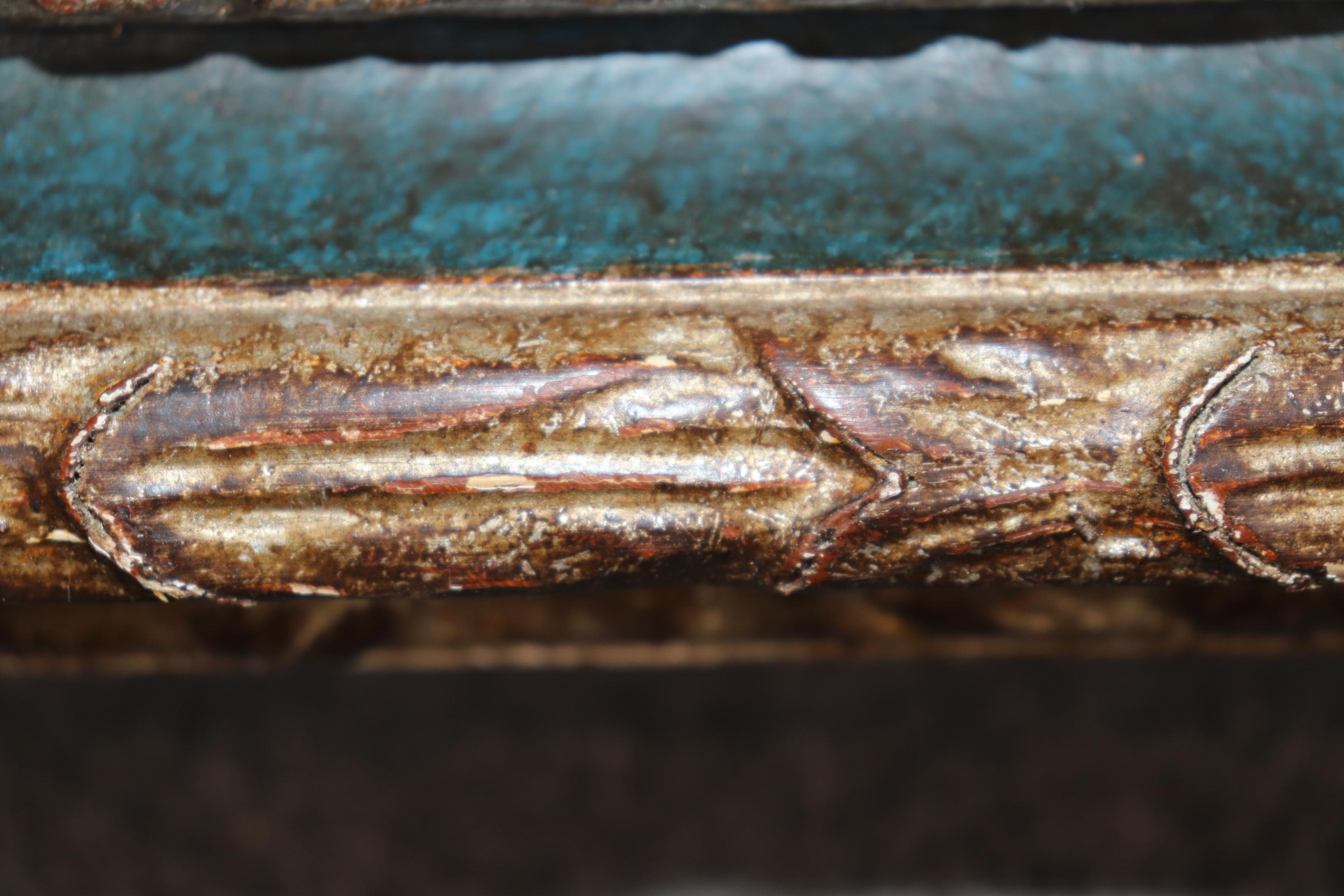 Specchio in vetro fumé intagliato, ebanizzato e dorato d'argento in stile Luigi XVI in vendita 5