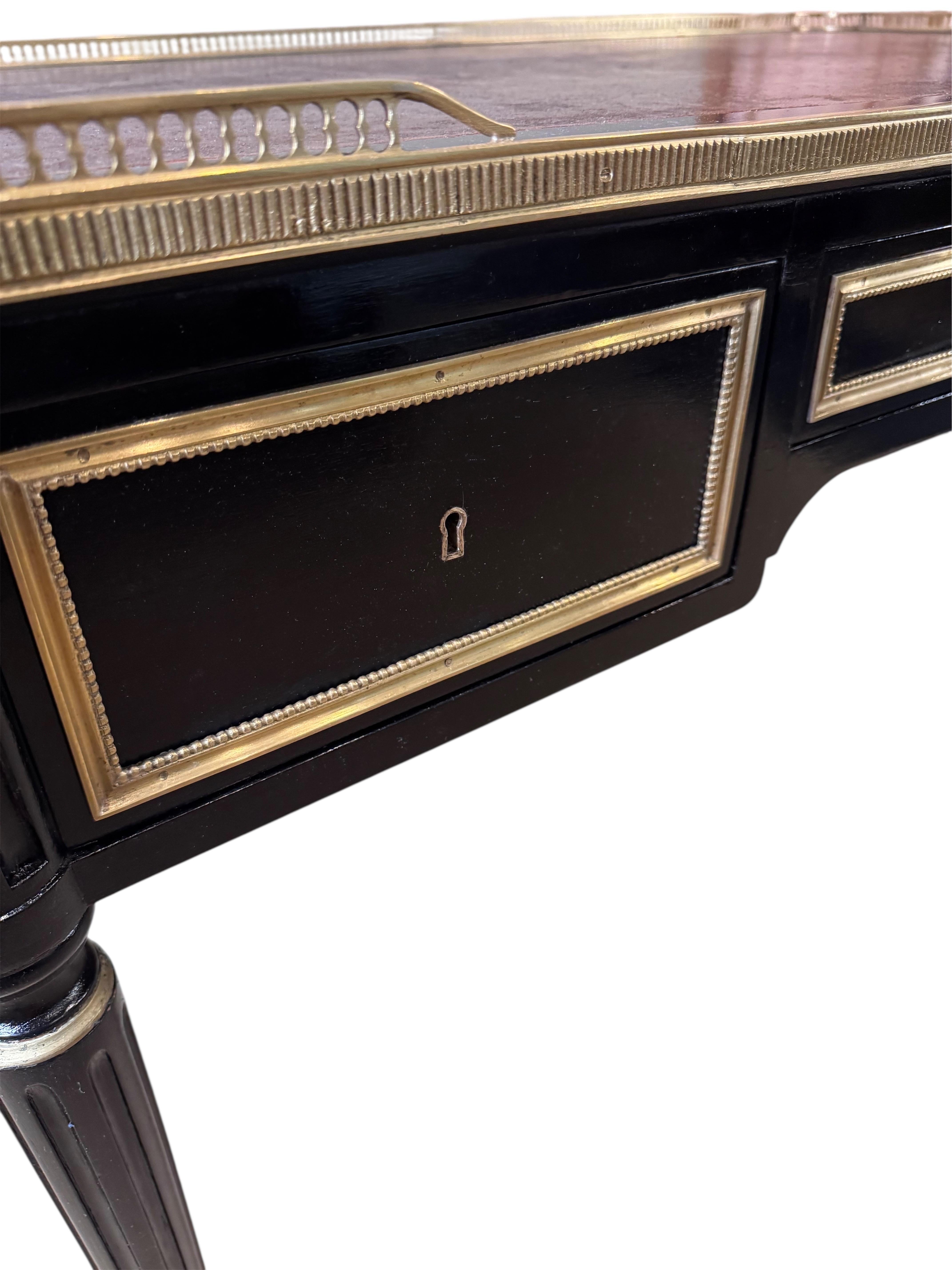 Louis XVI Style Ebonized Bureau Plat For Sale 1
