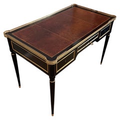 Louis XVI Style Ebonized Bureau Plat