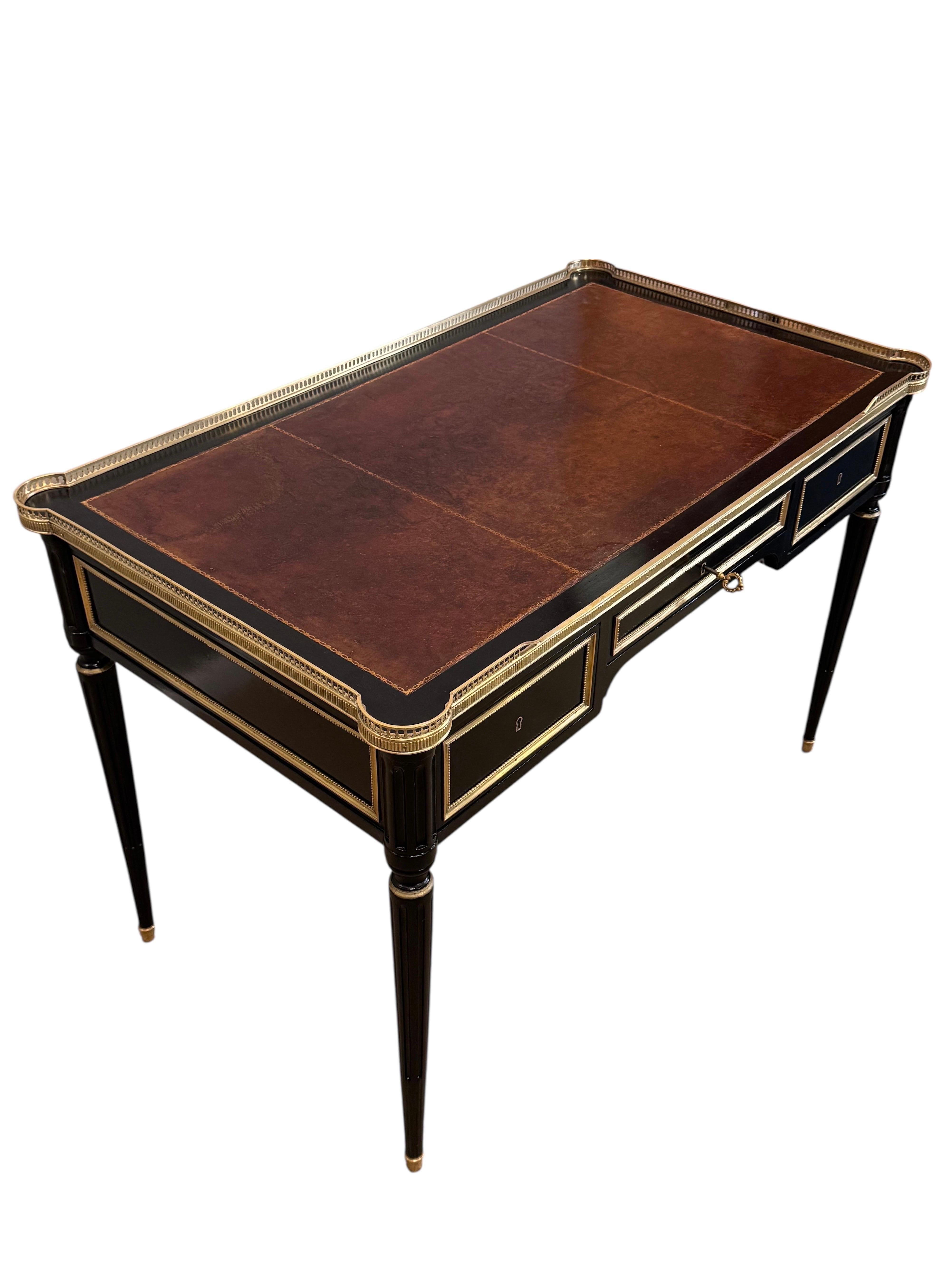 Louis XVI Style Ebonized Bureau Plat