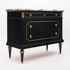 Louis XVI Style Ebonized Chest of Drawers