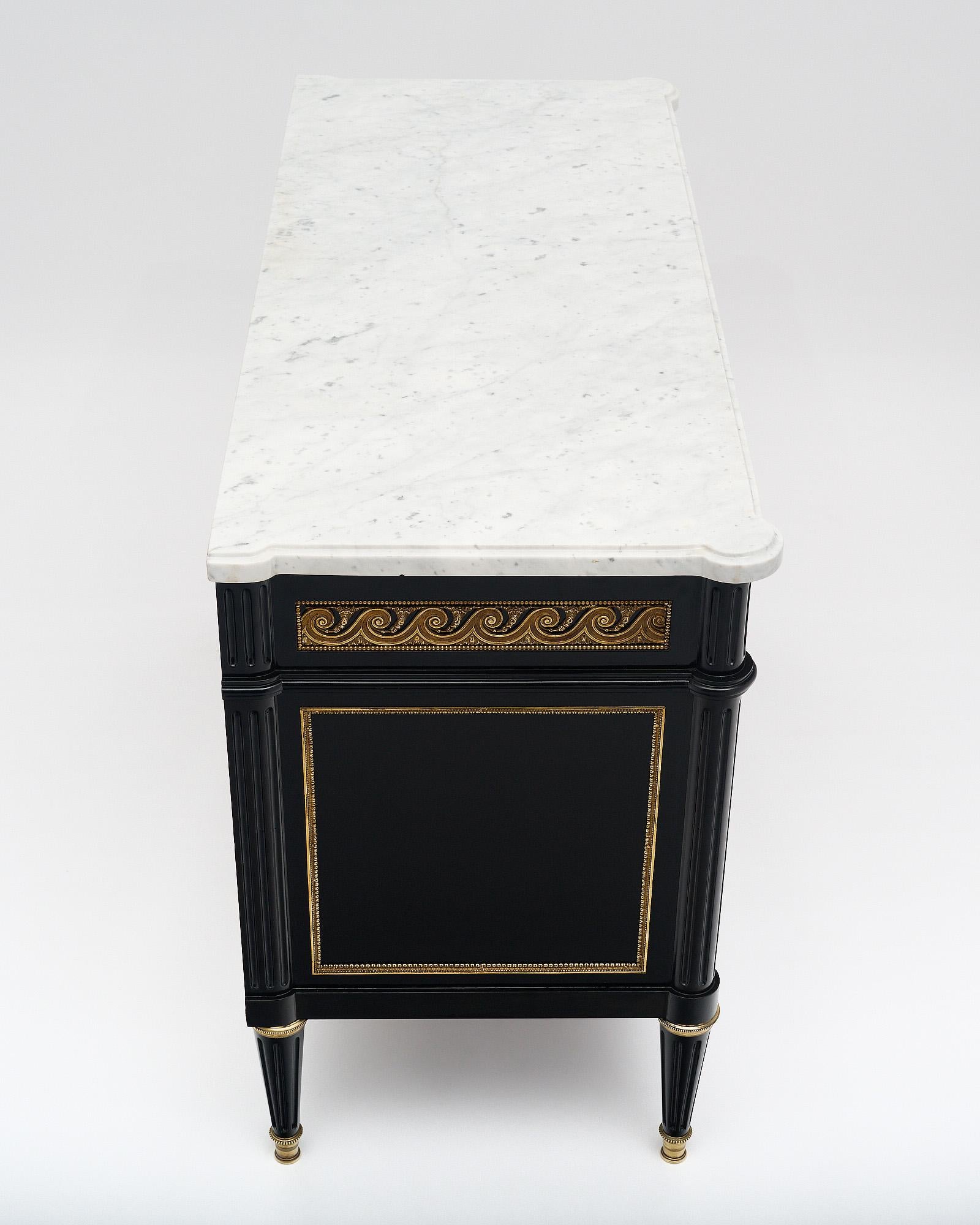 Louis XVI Style Ebonized Chest of Drawers For Sale 1