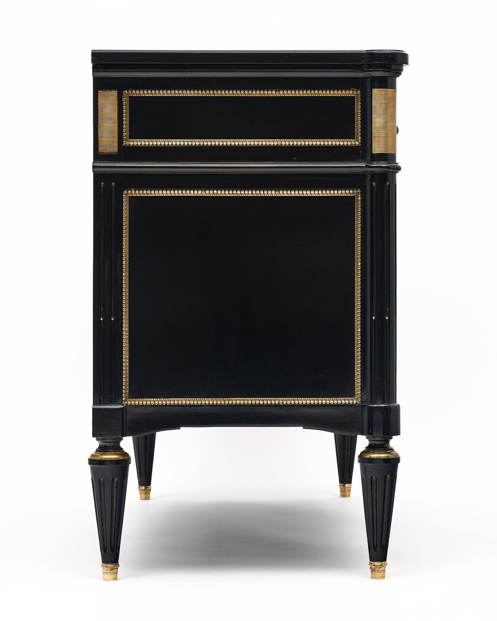 Louis XVI Style Ebonized Chest of Drawers For Sale 1