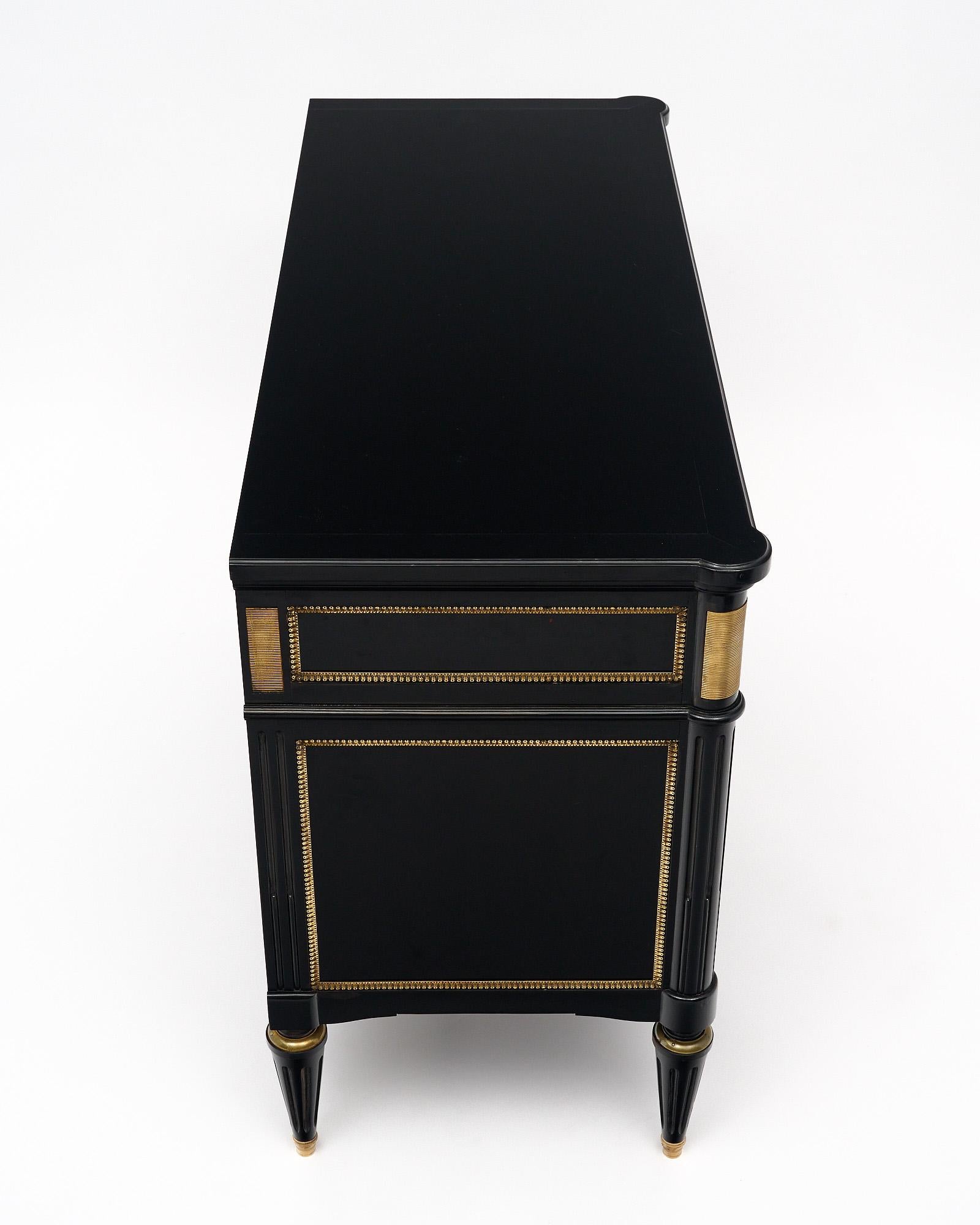 Louis XVI Style Ebonized Chest of Drawers For Sale 2