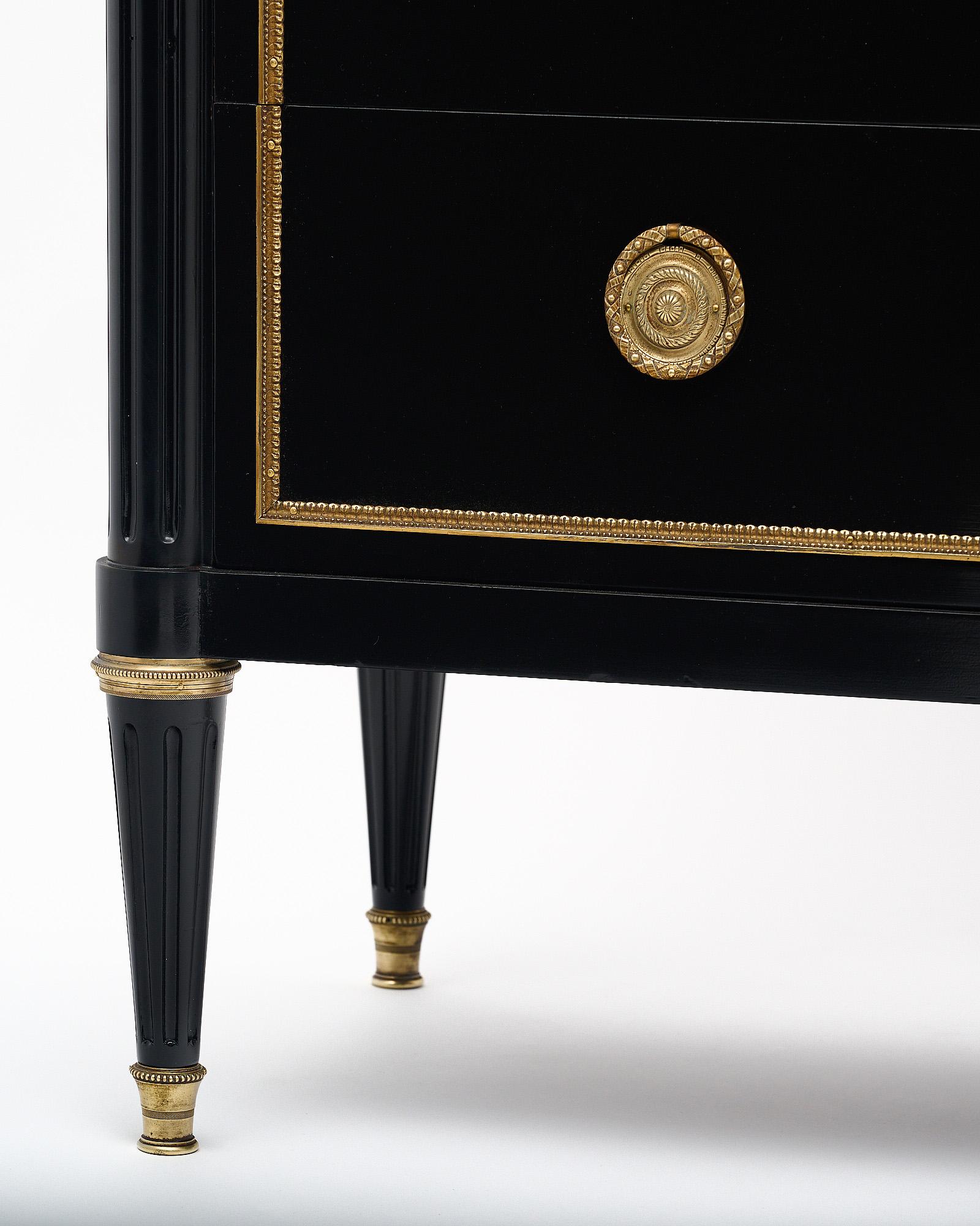 Louis XVI Style Ebonized Chest of Drawers For Sale 3