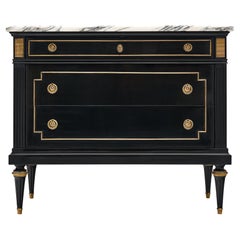 Louis XVI Style Ebonized Chest of Drawers