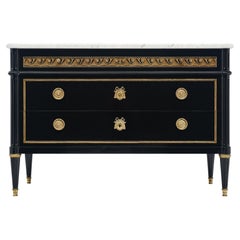 Louis XVI Style Ebonized Chest of Drawers