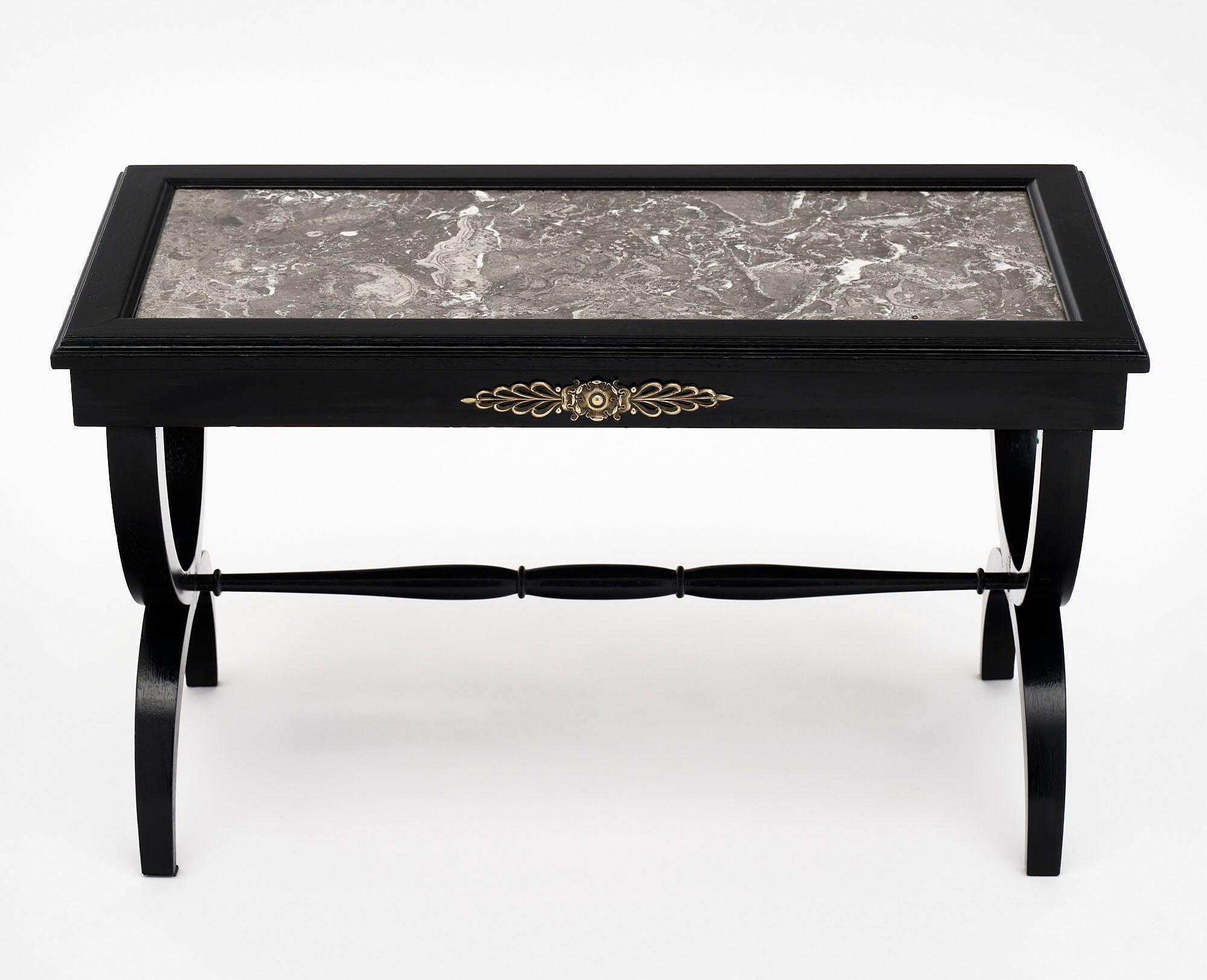 Mid-20th Century Louis XVI Style Ebonized Coffee Table