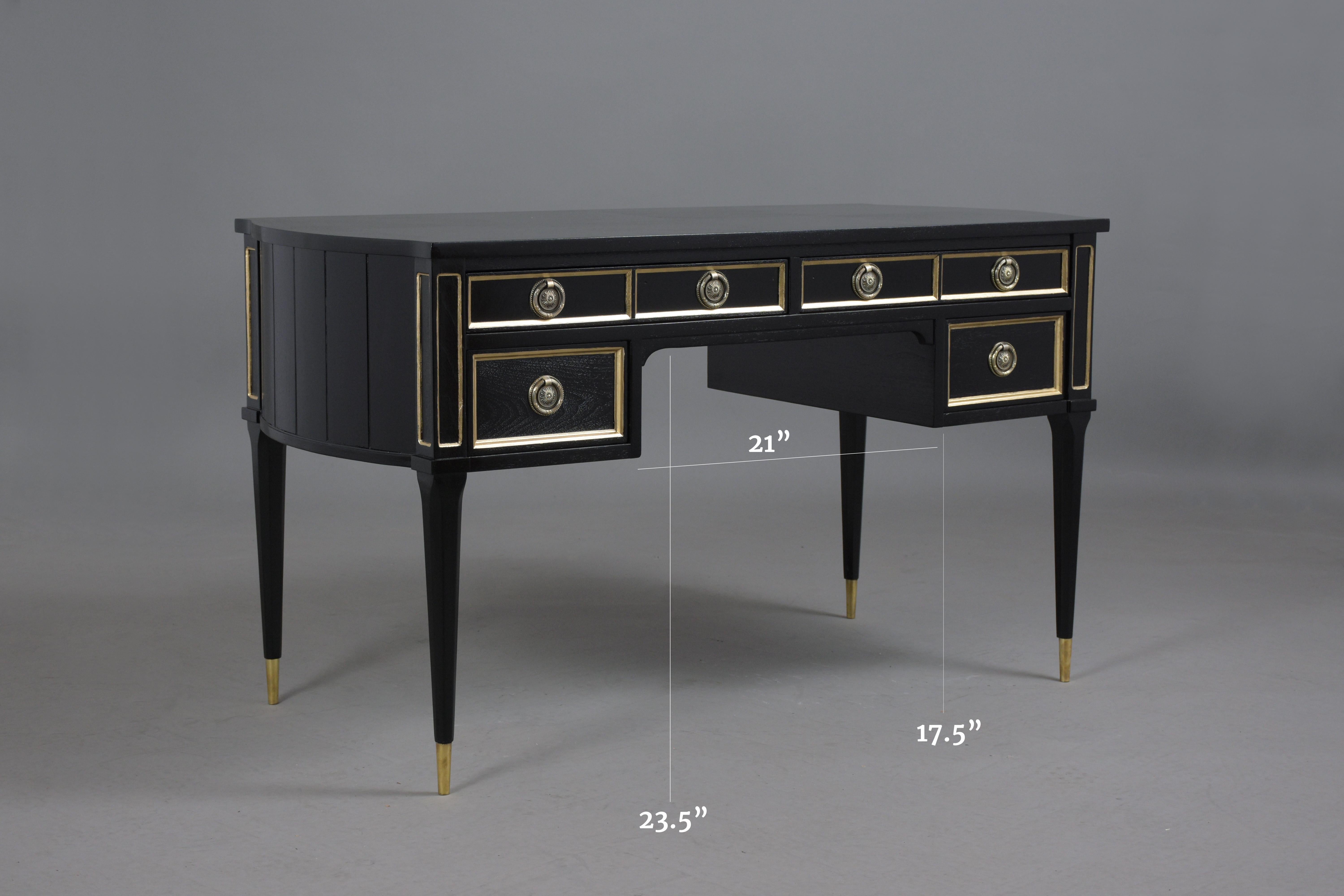 Louis XVI Style Ebonized Desk 4