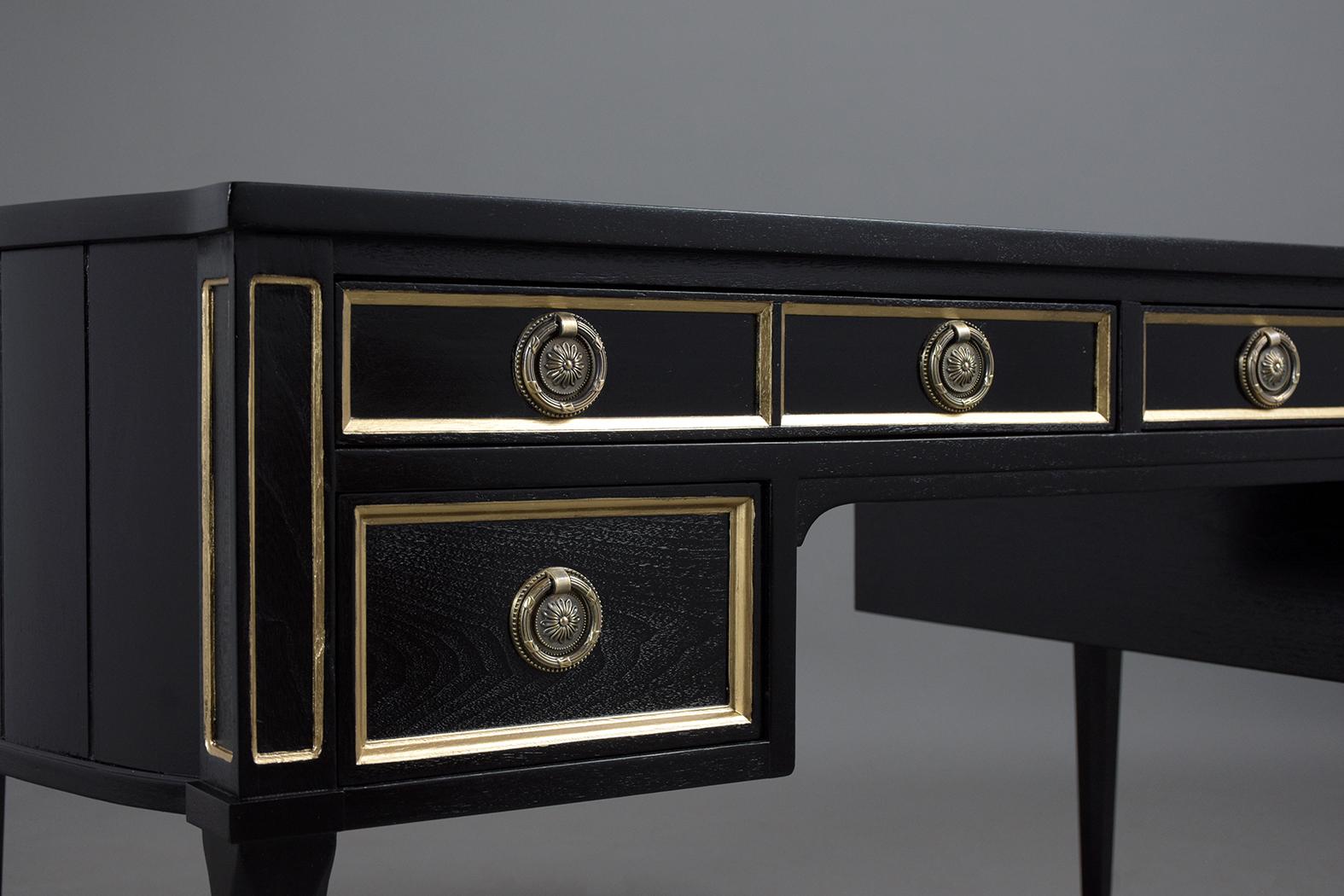 Louis XVI Style Ebonized Desk 5
