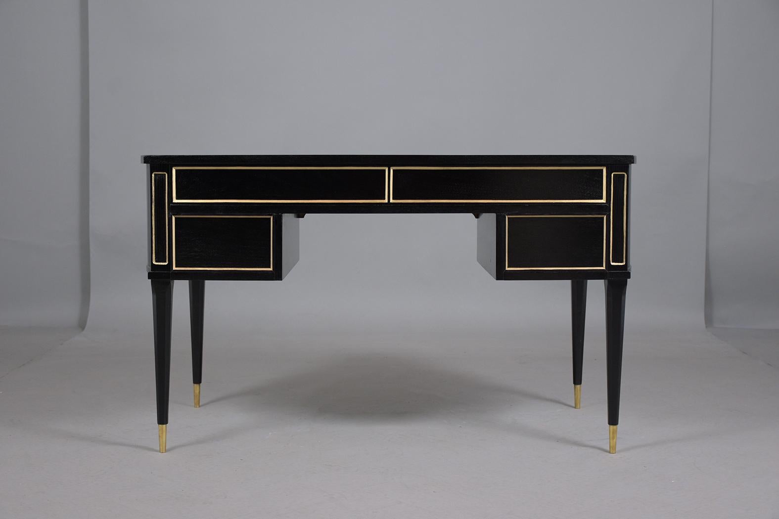 Louis XVI Style Ebonized Desk 8