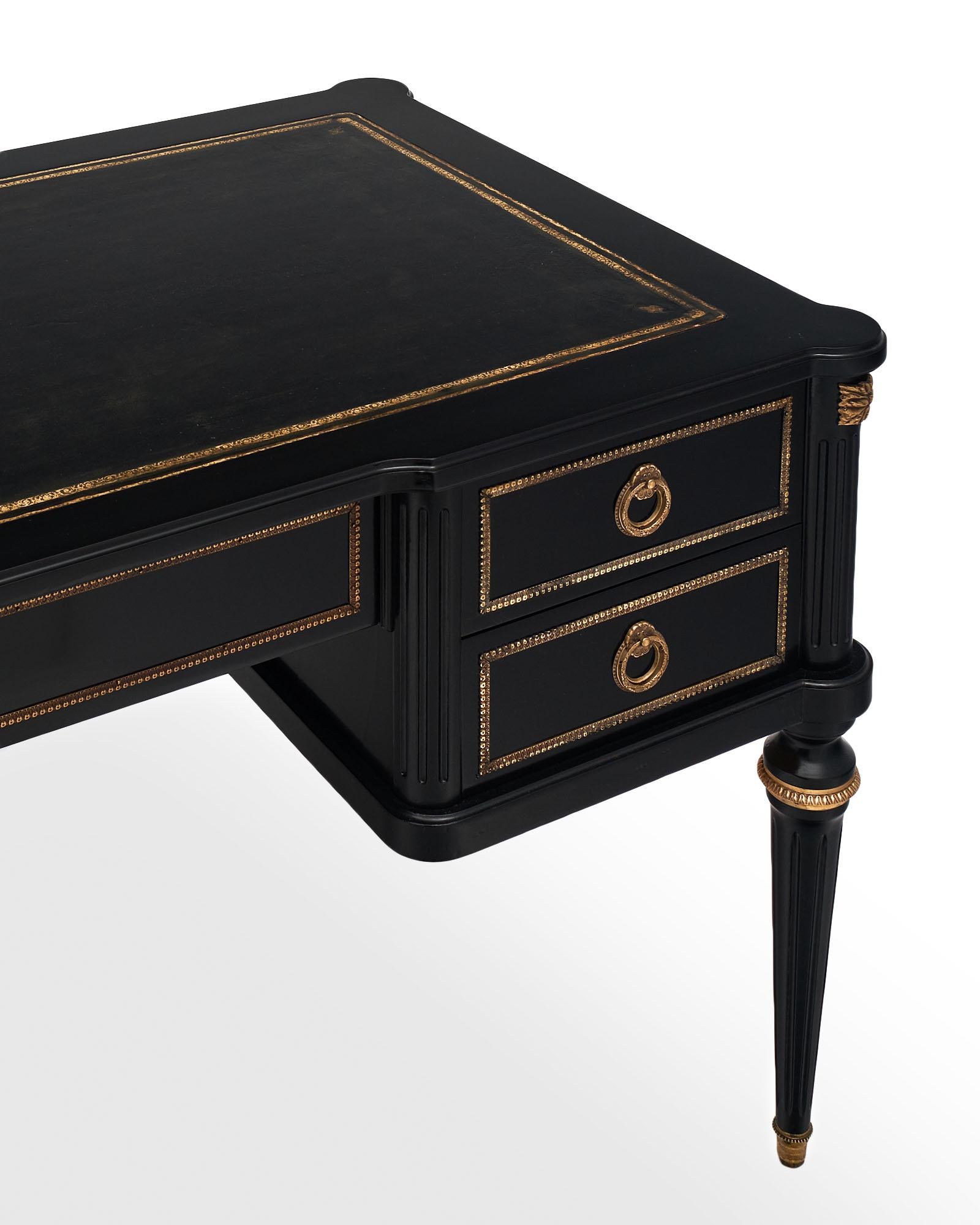 French Louis XVI Style Ebonized Desk