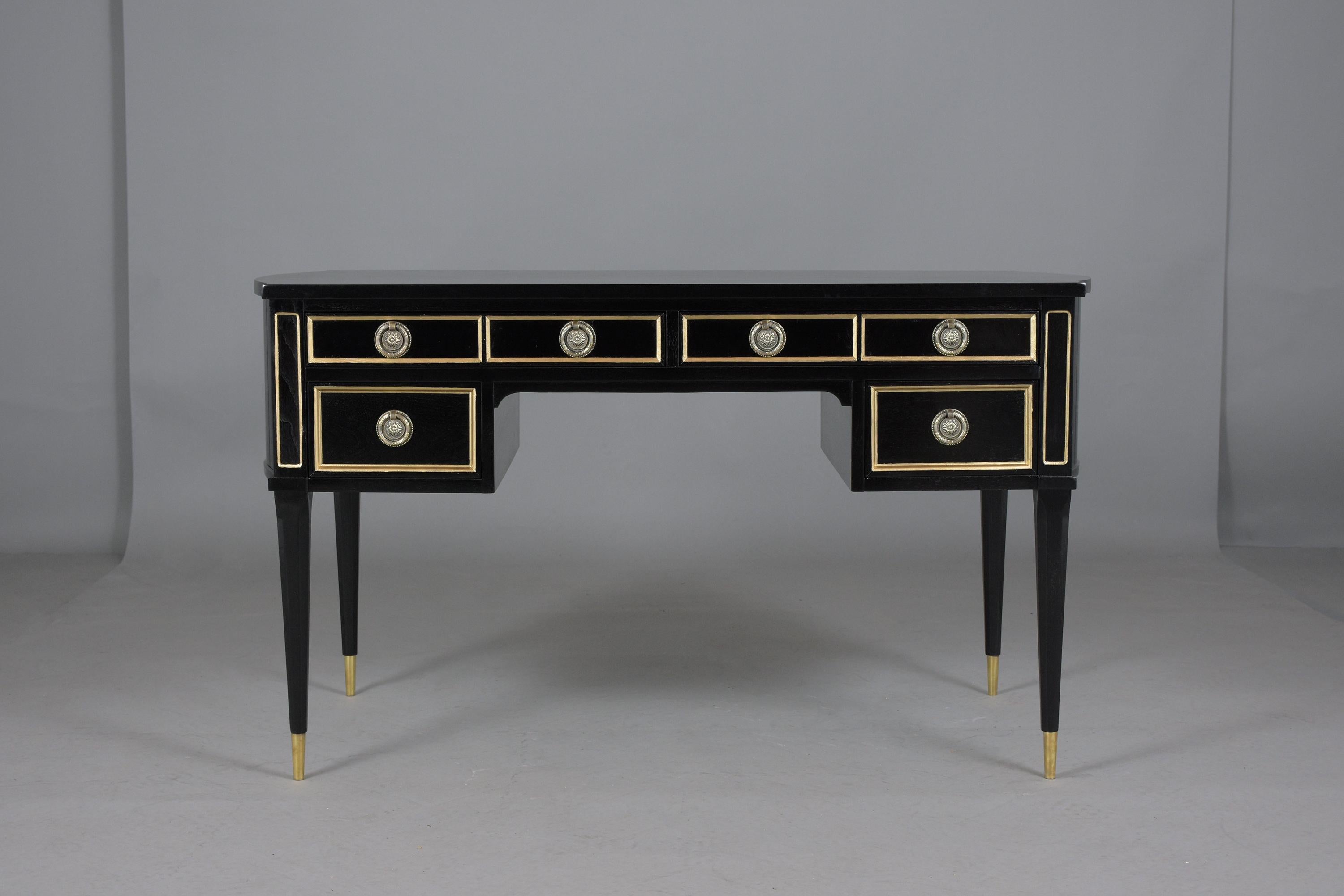 Louis XVI Style Ebonized Desk 2