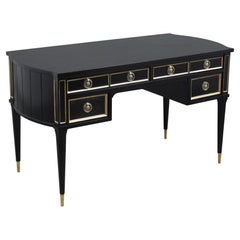 Vintage Louis XVI Style Ebonized Desk
