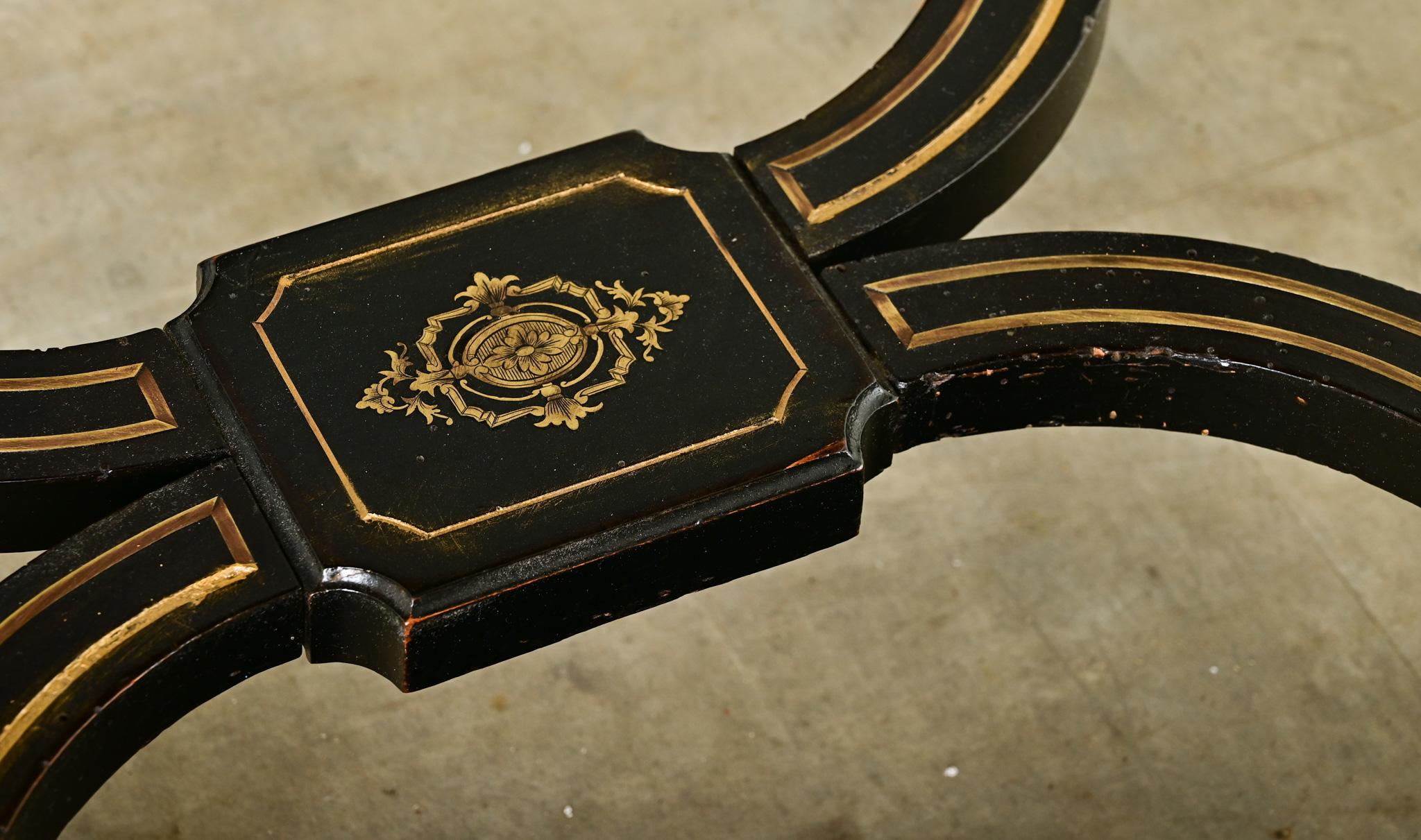 19th Century Louis XVI Style Ebonized Drop Leaf Desk For Sale