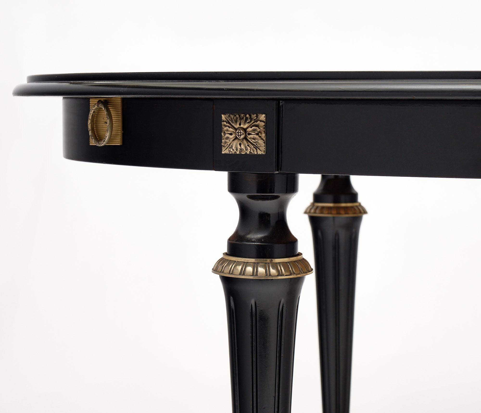 Louis XVI Style Ebonized Oval Dining Table 1