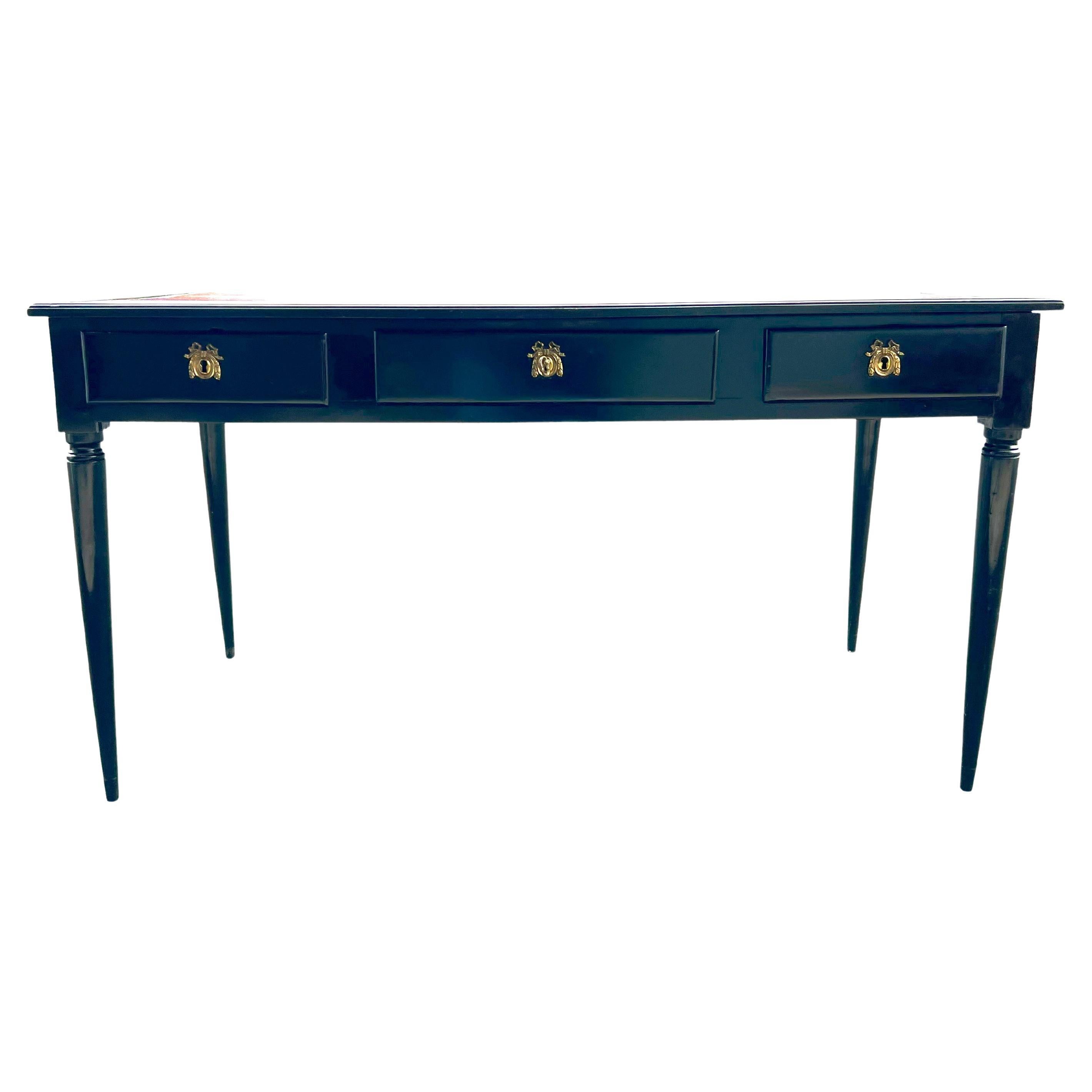 Louis XVI Style Ebonized Writing Table