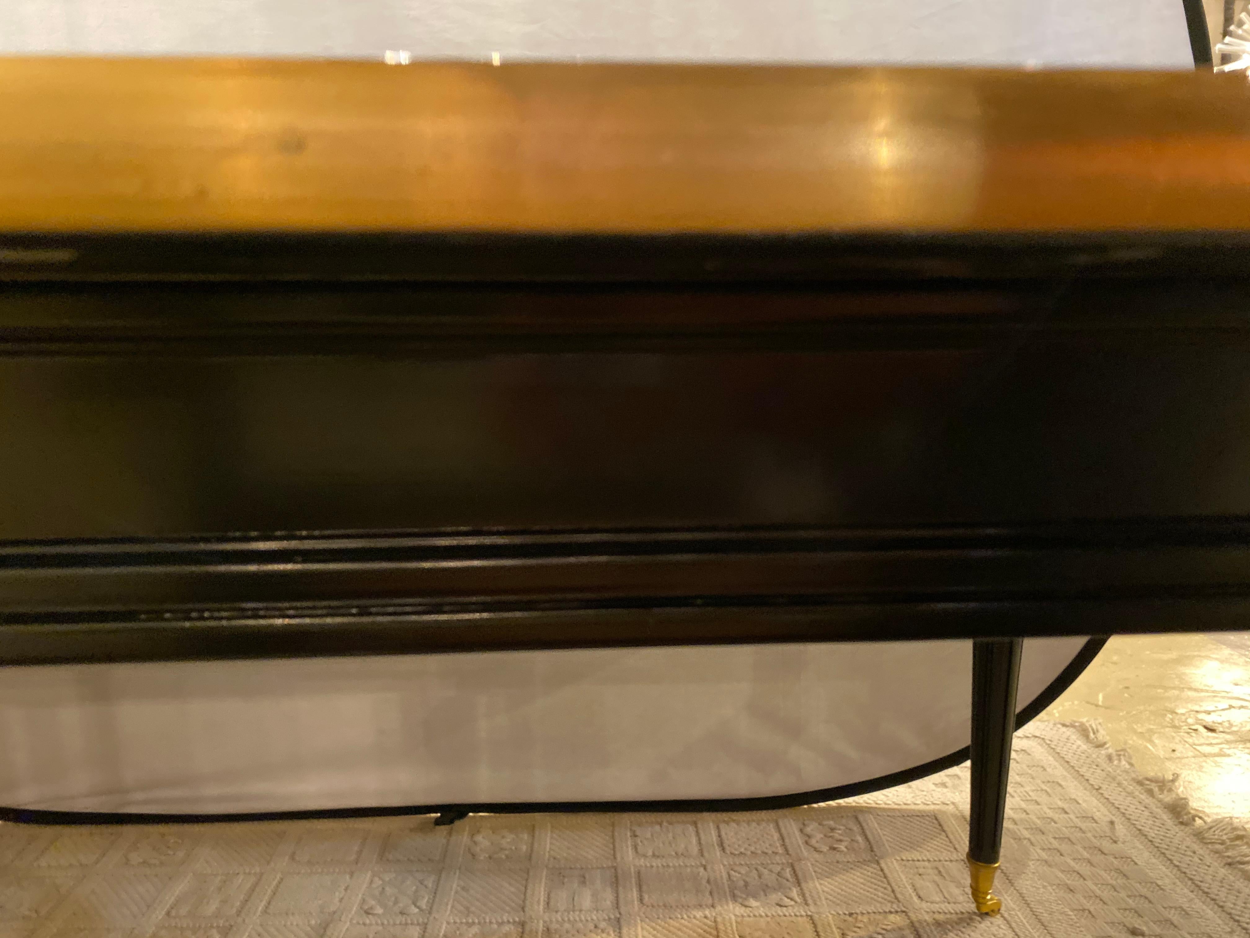 Louis XVI Style Ebony Center or Dining Table Manner of Maison Jansen, Refinished 6