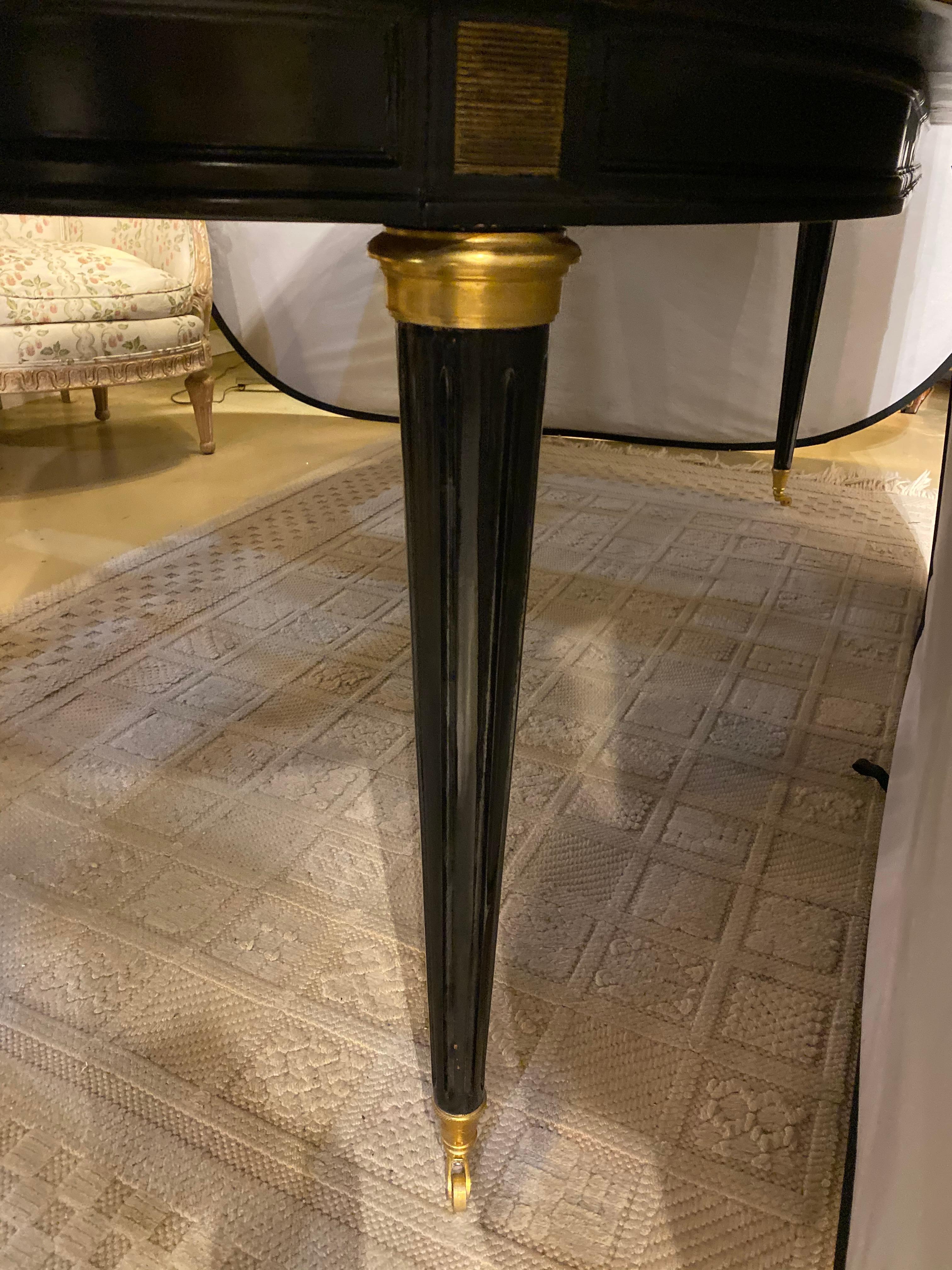 Louis XVI Style Ebony Center or Dining Table Manner of Maison Jansen, Refinished 7