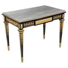 Louis XVI style Ebony centre table, attributed to Paul Sormani