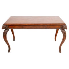 Louis XVI Style Elm and Walnut Center Table
