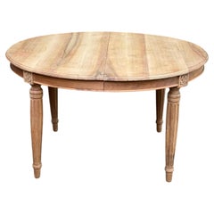 Louis XVI Style Extending Dining Table, Bleached Walnut, France, 1900s