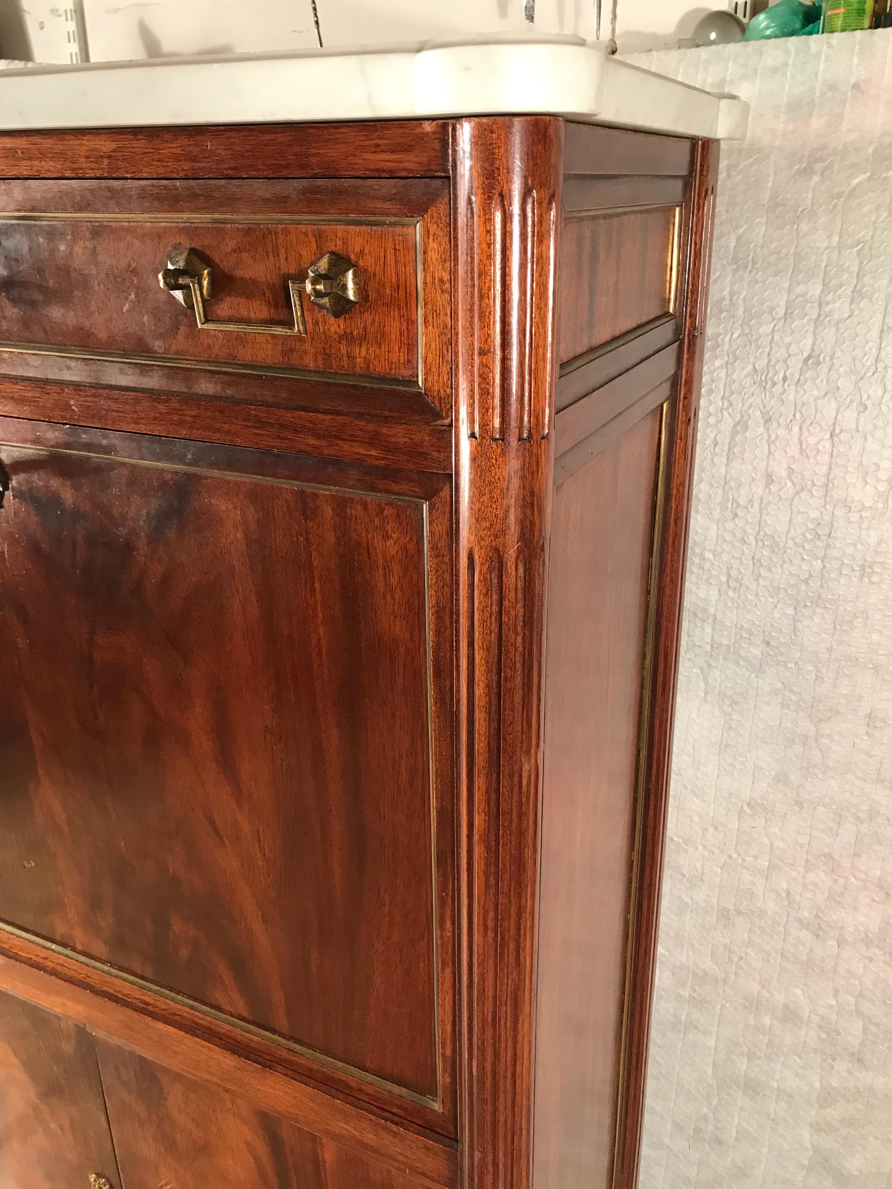 Louis XVI Style Fall Top Secretaire In Good Condition For Sale In Belmont, MA