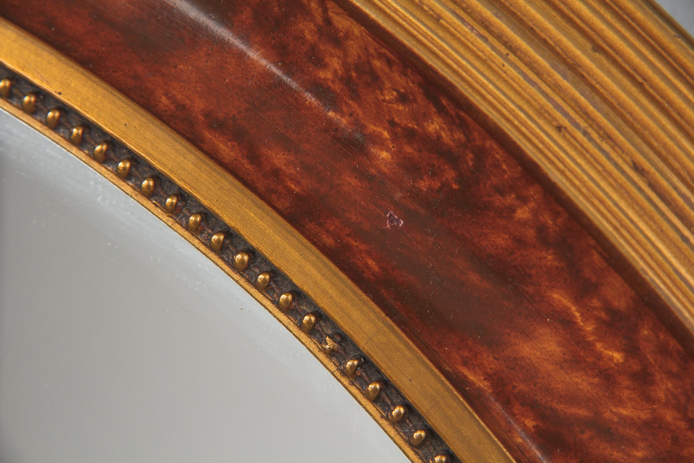 Louis XVI Style Faux Tortoise Oval Mirror, France, 1920s 6