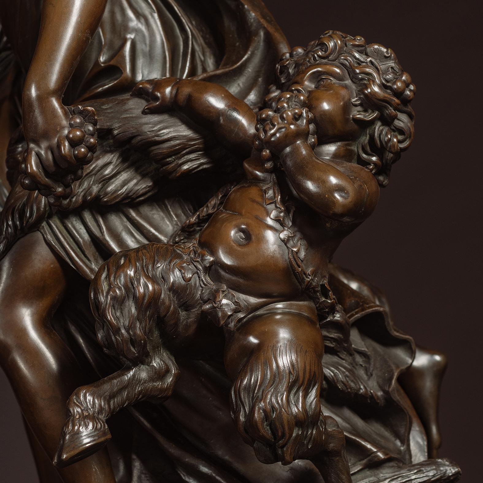Louis XVI Style Figural Pedestal Clock For Sale 2