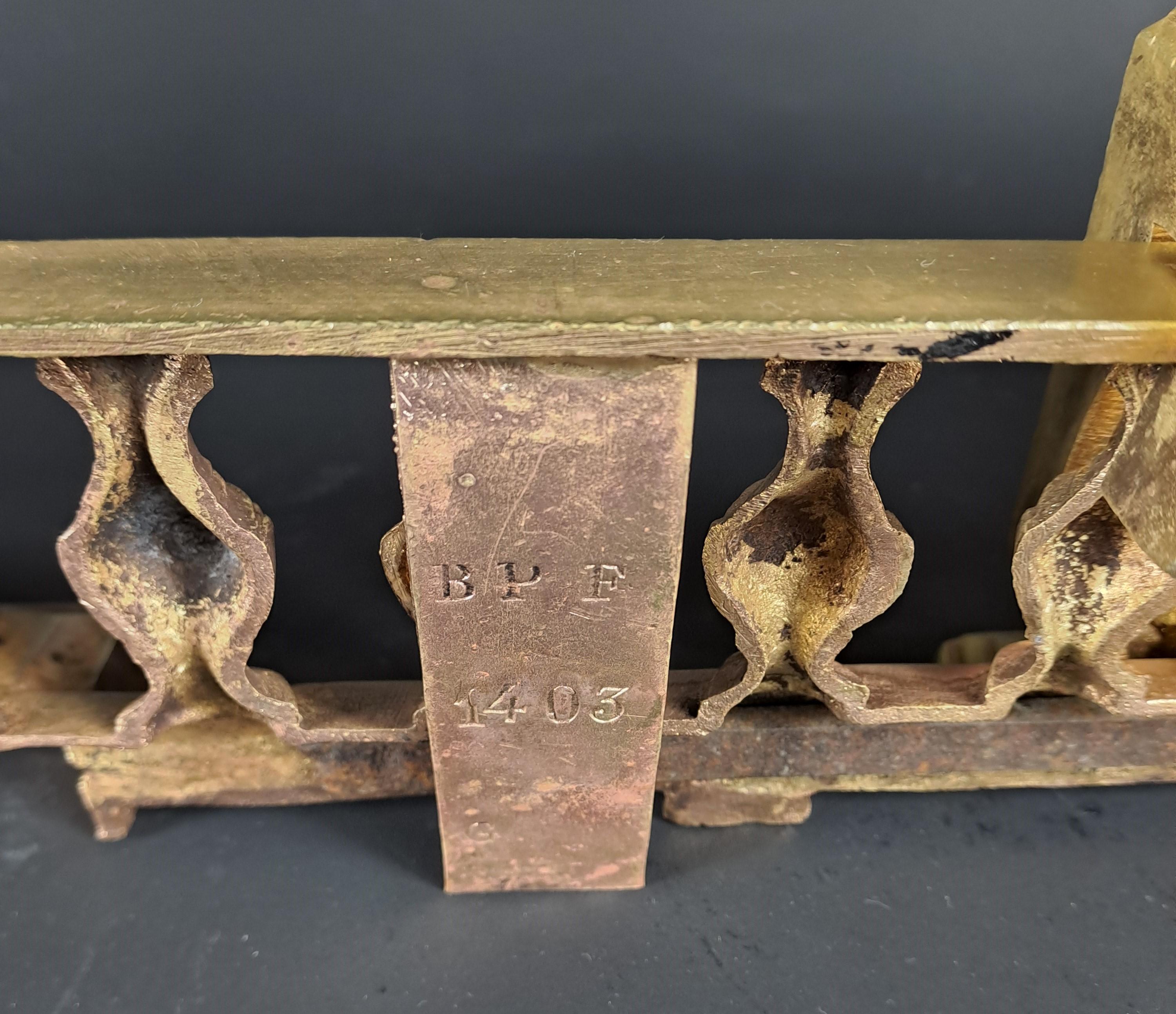 Louis XVI Style Firebar / Andirons In Gilded Bronze For Sale 3