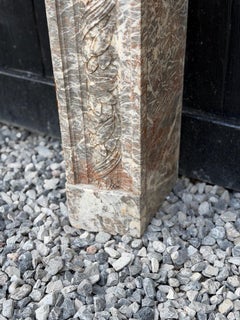 Louis XVI style fireplace in Ardennes gray marble, around 1900