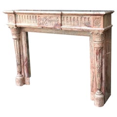 Louis XVI Style Fireplace in Campan Marble