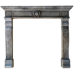Louis XVI Style Fireplace in Limestone Handcrafted, Late 20th Century, France