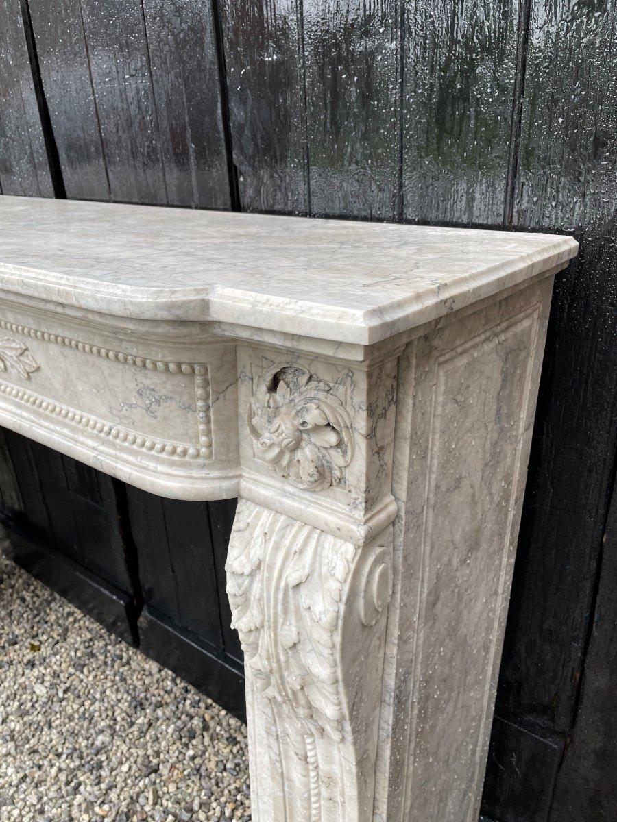 Louis XVI Style Fireplace in Marble, 20th Century 1