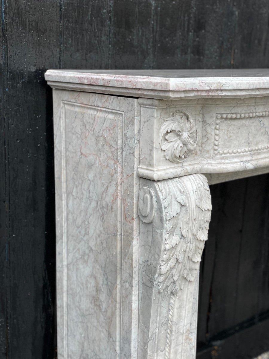 Louis XVI Style Fireplace in Marble, 20th Century 3