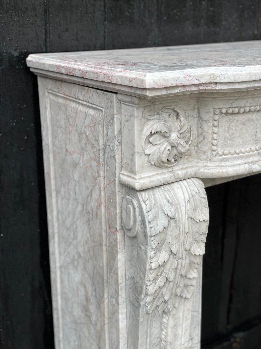 Louis XVI Style Fireplace in Marble, 20th Century 4