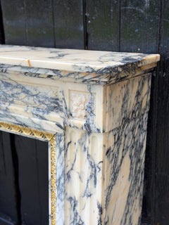 Louis XVI style fireplace in Paonazzo marble, around 1880