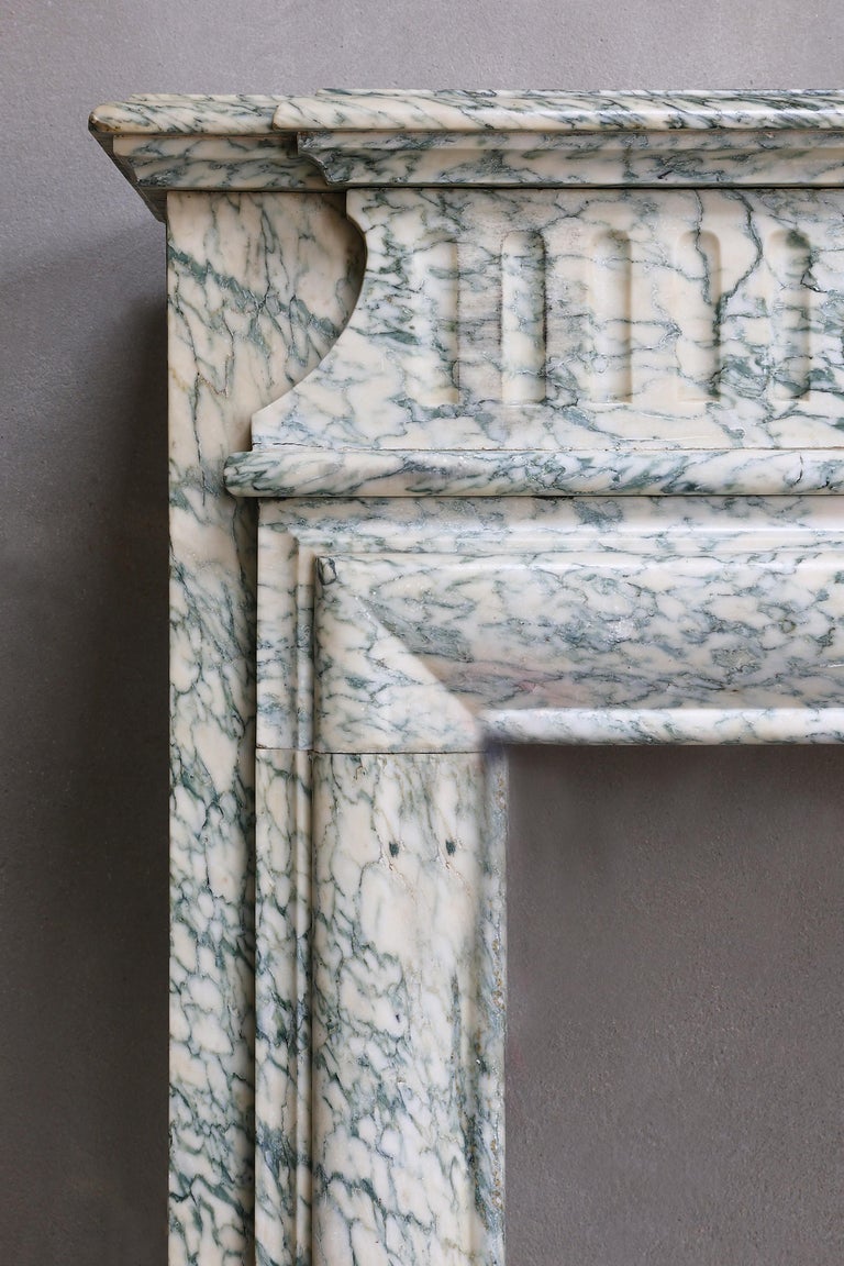 Louis XVI Style Fireplace of Vert D'estours Marble at 1stDibs
